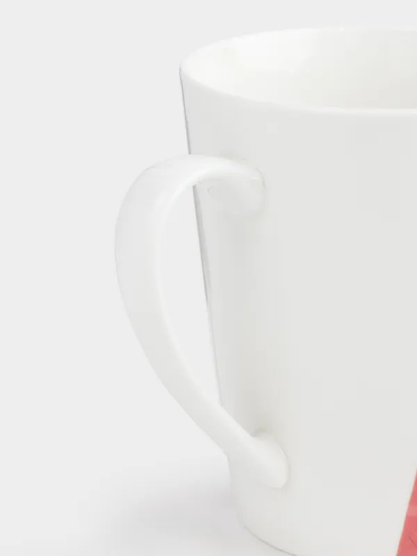 Кружка, 420 мл, фарфор N, белая, Девушка и кот, Girls, image-2