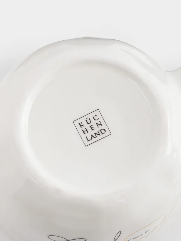 Кружка, 450 мл, керамика, молочная, Неровный край, Scroll, image-4