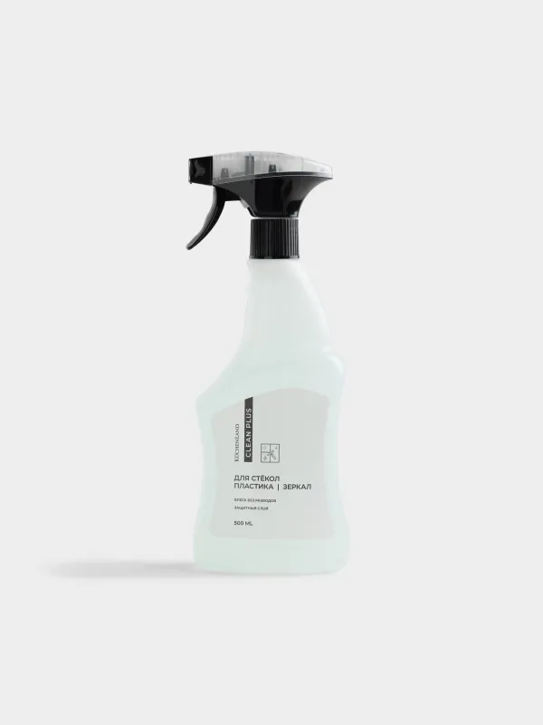 Средство моющее для стекол, пластика и зеркал, 500 мл, Clean plus, image-0