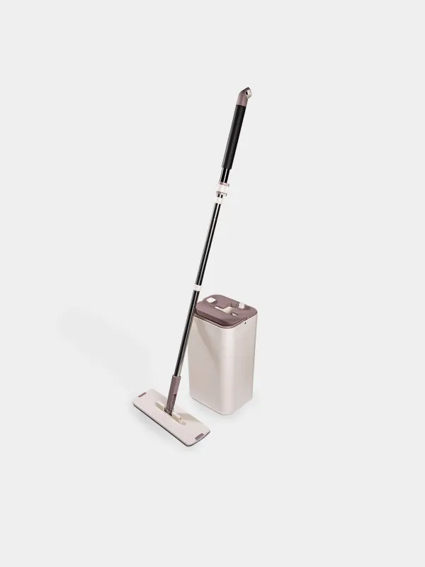 Швабра с ведром, с отжимом и очисткой, Mop, image-0