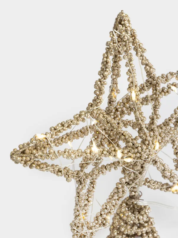 Звезда на елку с подсветкой, 20х23 см, Christmas sparkle, image-1