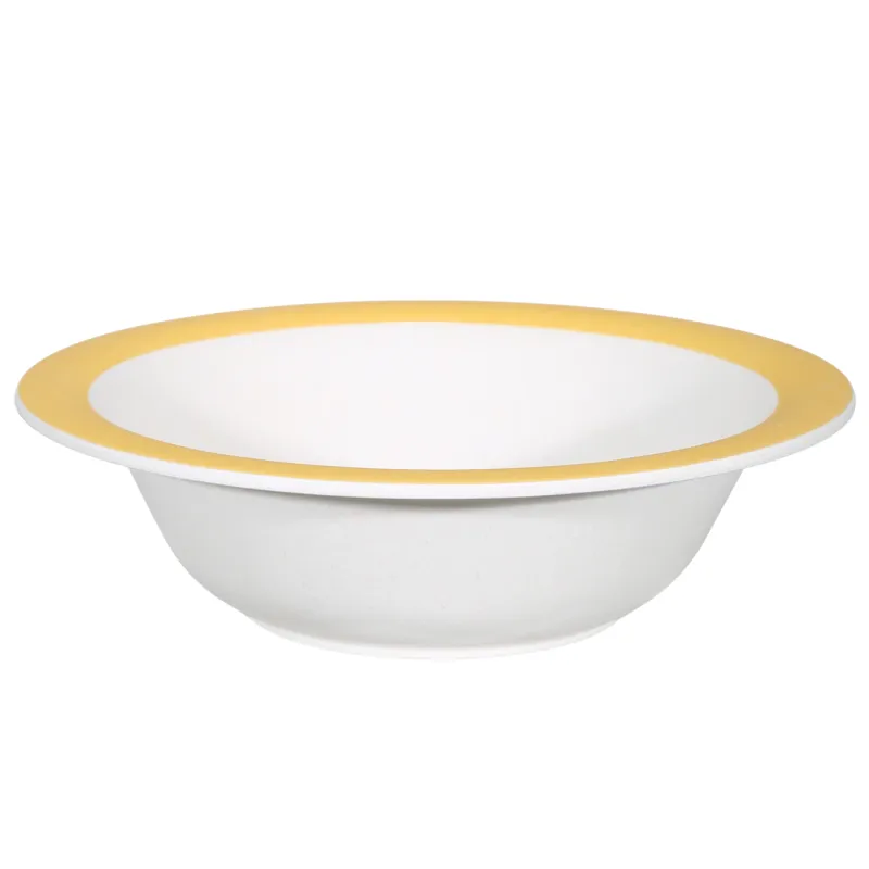 Тарелка суповая, детская, 15х4 см, 300 мл, бамбук, желто-голубая, Динозавр, Dino, image-1