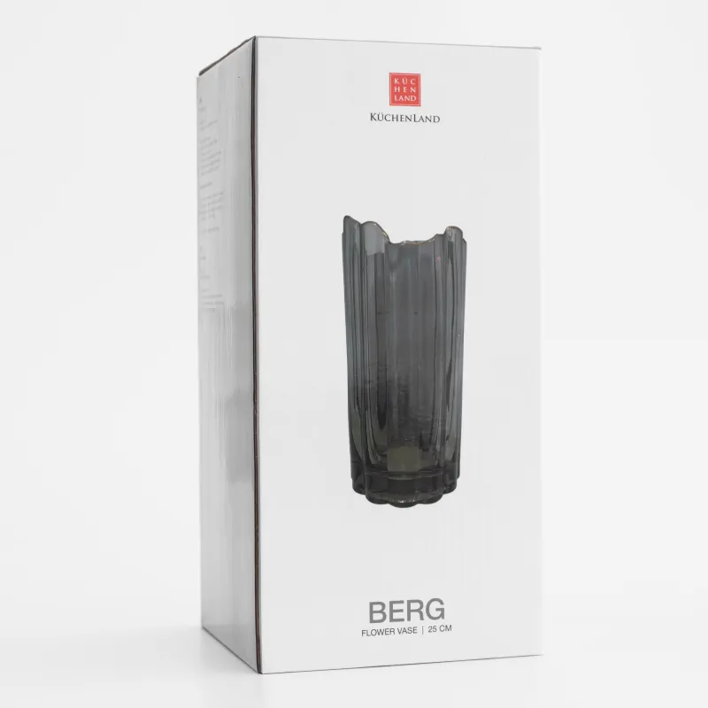 Ваза для цветов, 25 см, стекло, Berg, image-4