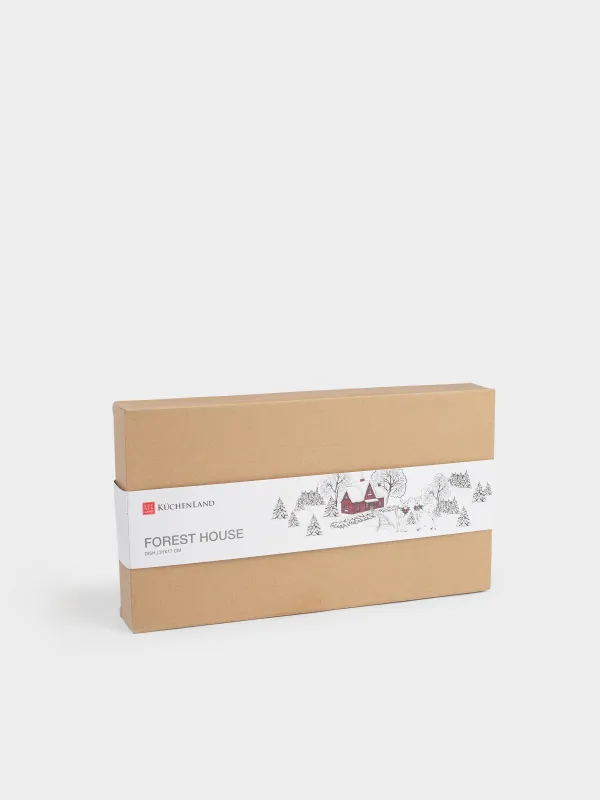 Блюдо, 31х17 см, фарфор N, белое, Дом в лесу, Forest house, image-5