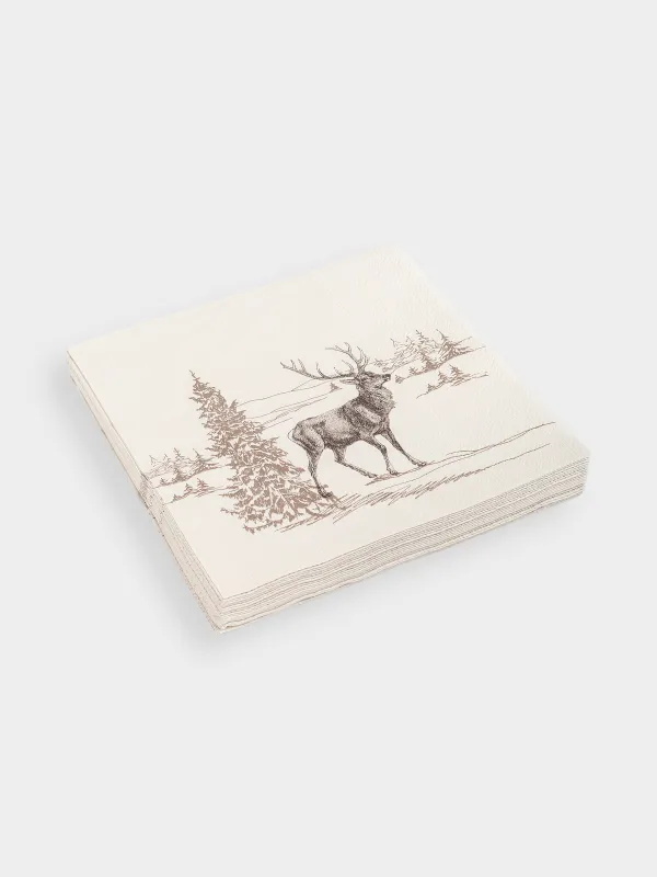 Салфетки бумажные, 33х33 см, Silver forest, image-1