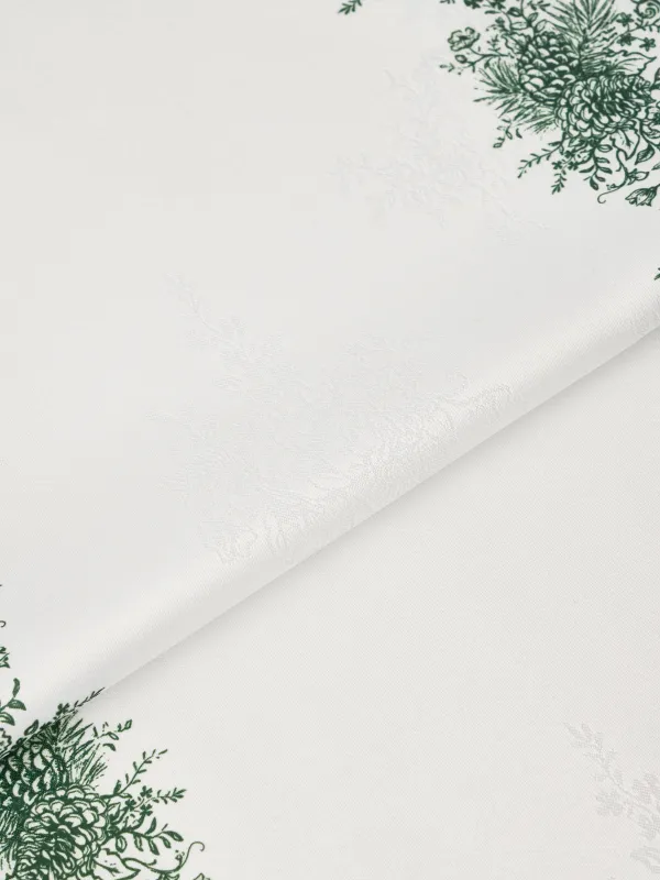 Дорожка настольная, 40х160 см, Цветы и еловые ветви, Whisper lace, image-1