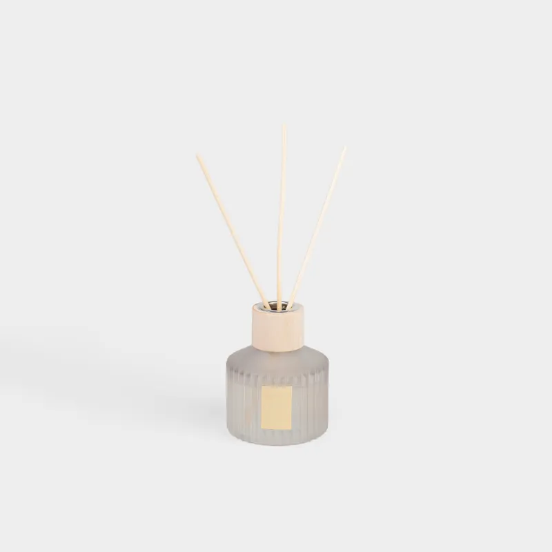 Ароматический диффузор, 80 мл, матовый, серый, Leather Incense, Incense