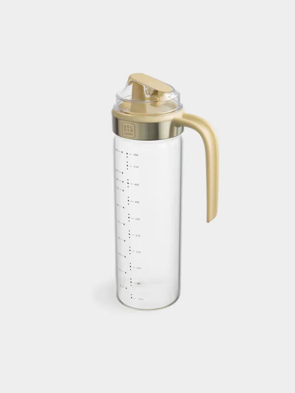 Емкость для масла или уксуса, 550 мл, с ручкой, стекло/пластик, молочная, Milk kitchen, image-1