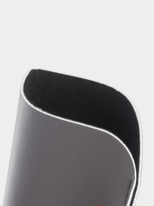 Футляр для очков, 18x8 см, полиуретан, светло-серый, Memo, image-2