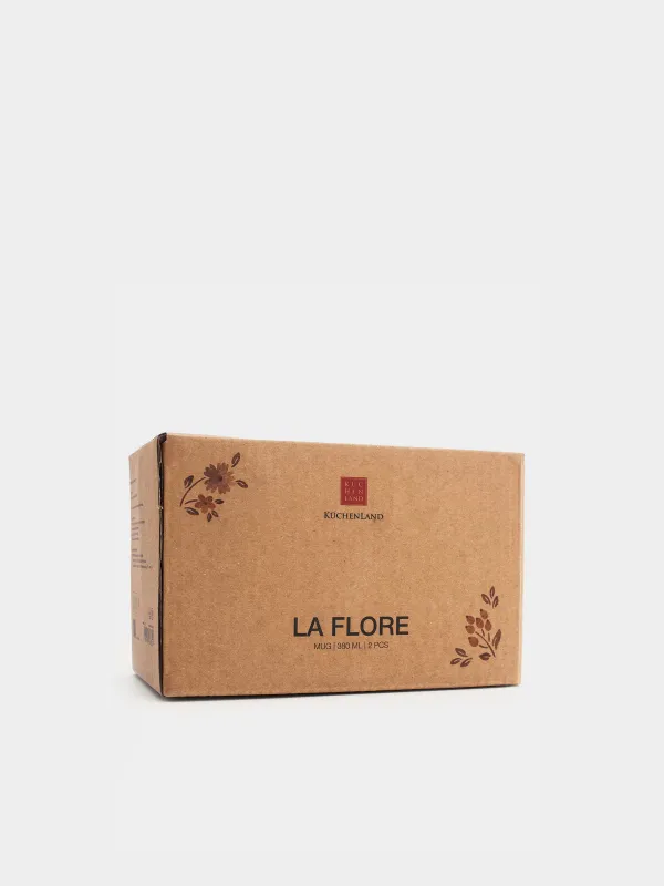 Кружка, 380 мл, 2 шт, Винтажные цветы, La flore, image-5