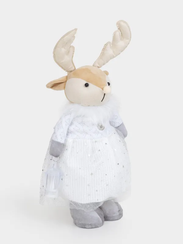 Изделие декоративное, 53/85 см, раздвижное, полиэстер, бежево-серебристое, Лань, Cute, image-1