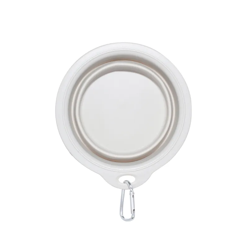 Миска для животных, 14х15 см, 420 мл, дорожная, складная, пластик/резина, серая, Fast pet, image-2