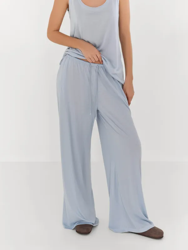 Брюки домашние, голубые, Railia, image-1
