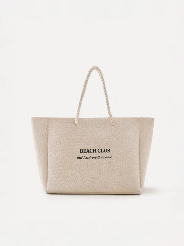 Сумка женская, 44х35 см, полиэстер, бежевая, Beach Club, Coast, image-0