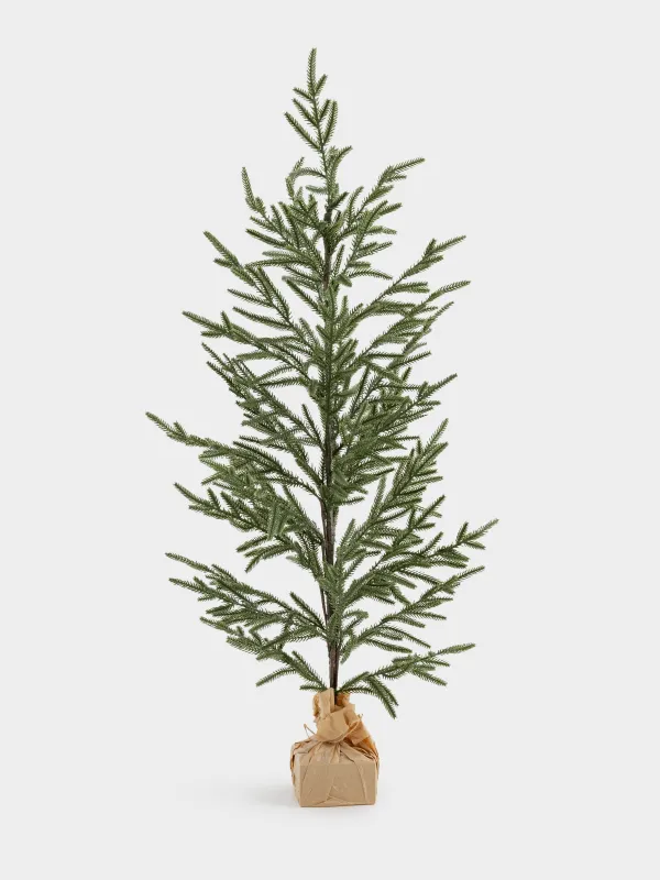 Ель искусственная, 90 см, в крафте, пластик/дерево, Conifer decor, image-0