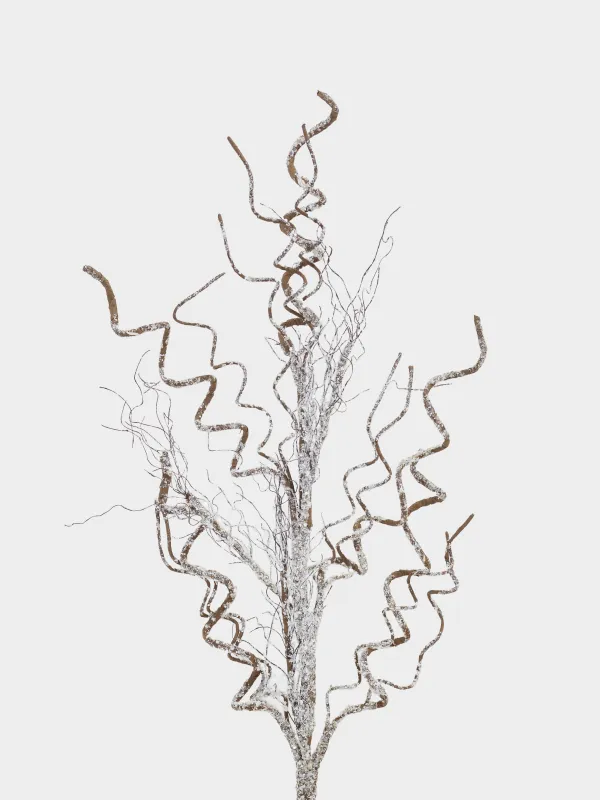 Ветка декоративная, 81 см, пластик/пенопласт, серебристая, Sparkle decor, image-1