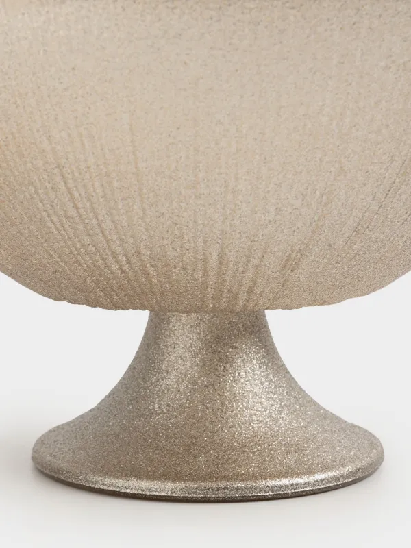 Ваза для фруктов, 24х14 см, на ножке, стекло, шампань, Angle, image-4