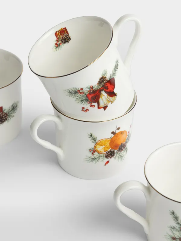 Кружка, 300 мл, 4 шт, Микс, Christmas miracle classic, image-2