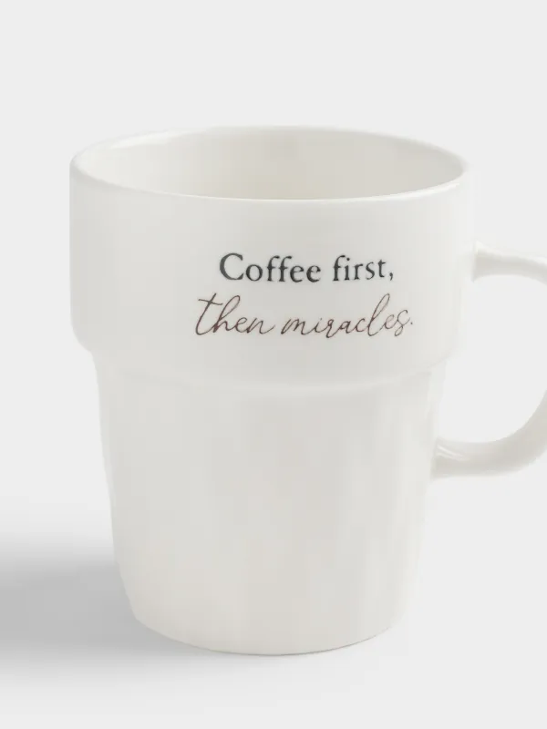 Кружка, 370 мл, Coffee first, Great day, image-1