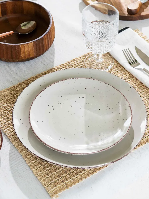 Тарелка обеденная, 27 см, 2 шт, керамика, бежевая, в крапинку, Speckled, image-7