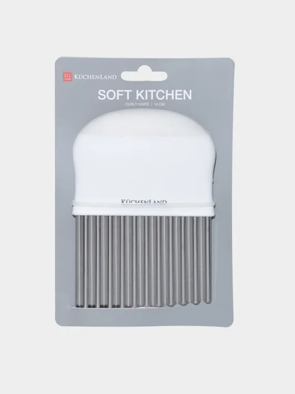 Нож для фигурной нарезки, 14 см, с волнистым лезвием, сталь/пластик, кремовый, Regular, image-1