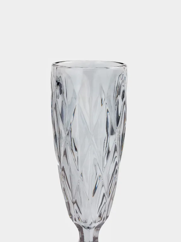 Бокал-кубок для шампанского, серый, Rhomb color, image-2