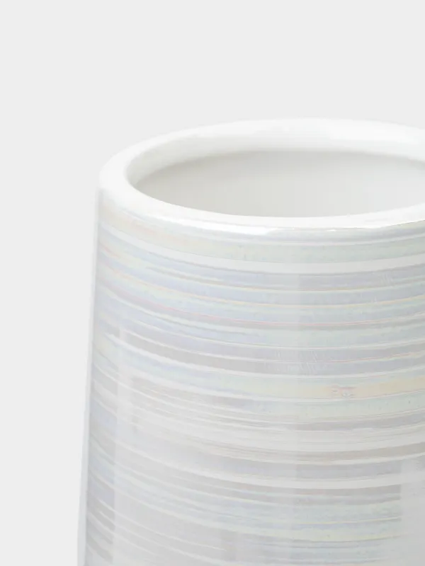 Стакан для ванной комнаты, 11 см, керамика, белый, перламутр, Odyssey, image-3