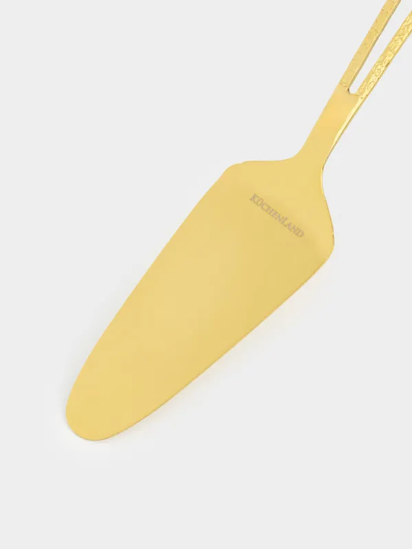 Лопатка для торта, 30 см, сталь, золотистая, Viron gold, image-2