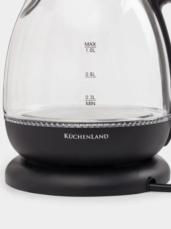 Чайник электрический, 1 л, 900-1100 Вт, с подсветкой, Progress plus, image-5