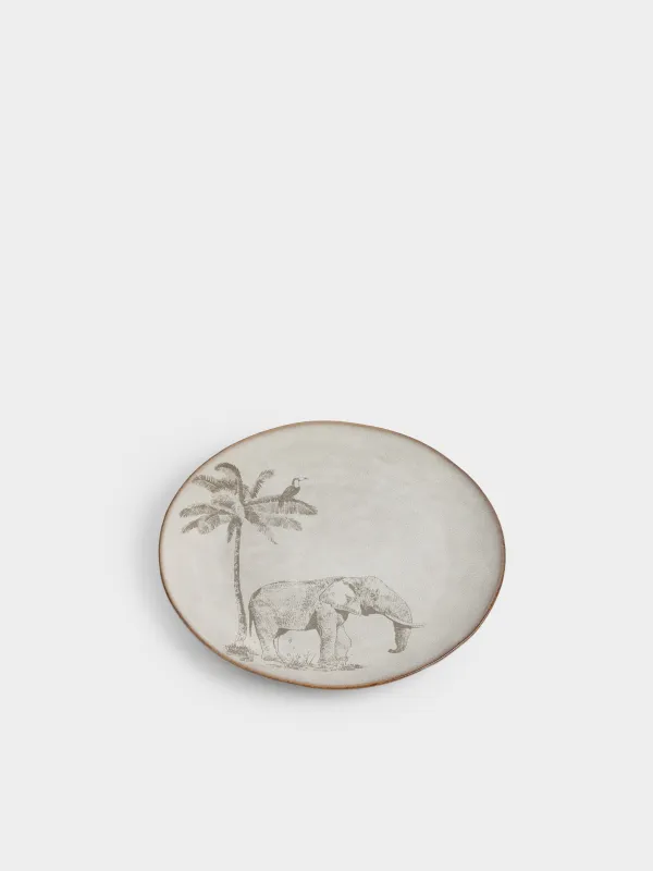Тарелка обеденная, бежевая, Tropical vibes, image-2