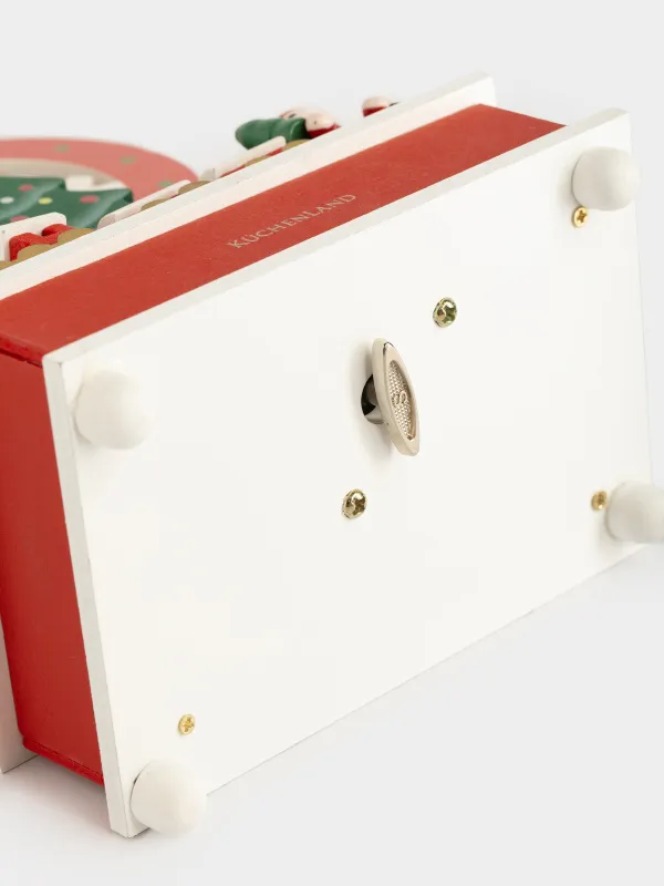 Статуэтка музыкальная, 20 см, заводная, Карусель-елка, Christmas style, image-5