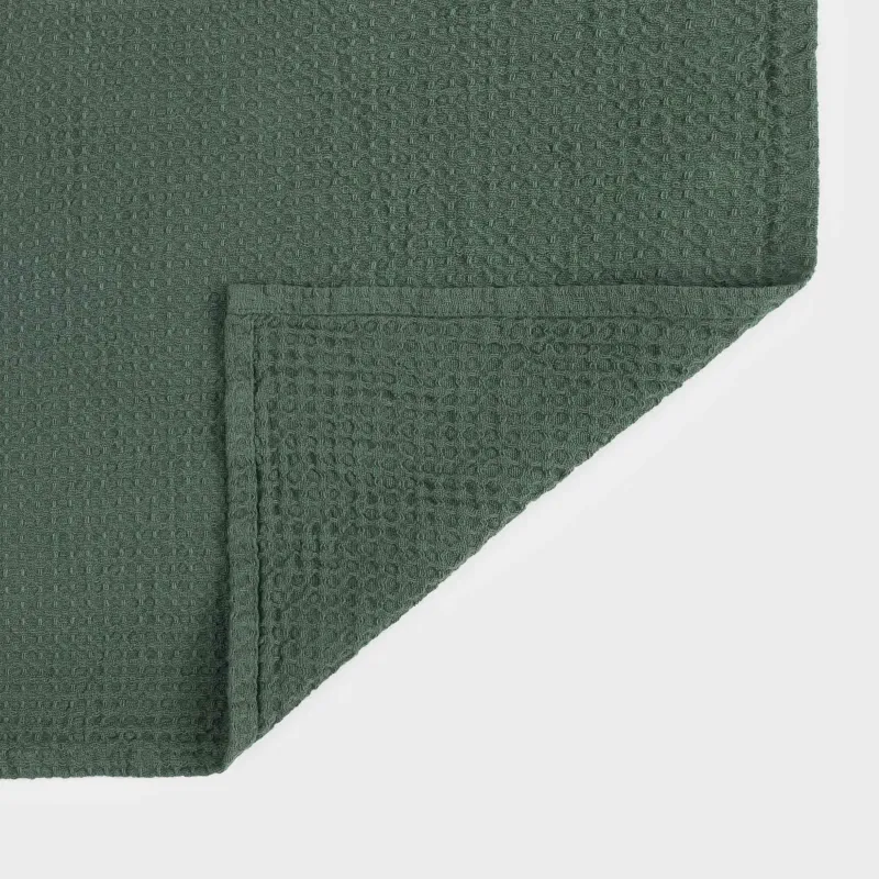 Полотенце кухонное, 40х60 см, 3 шт, хлопок, зеленое/молочное, Олень/Клетка, Woodland story, image-9