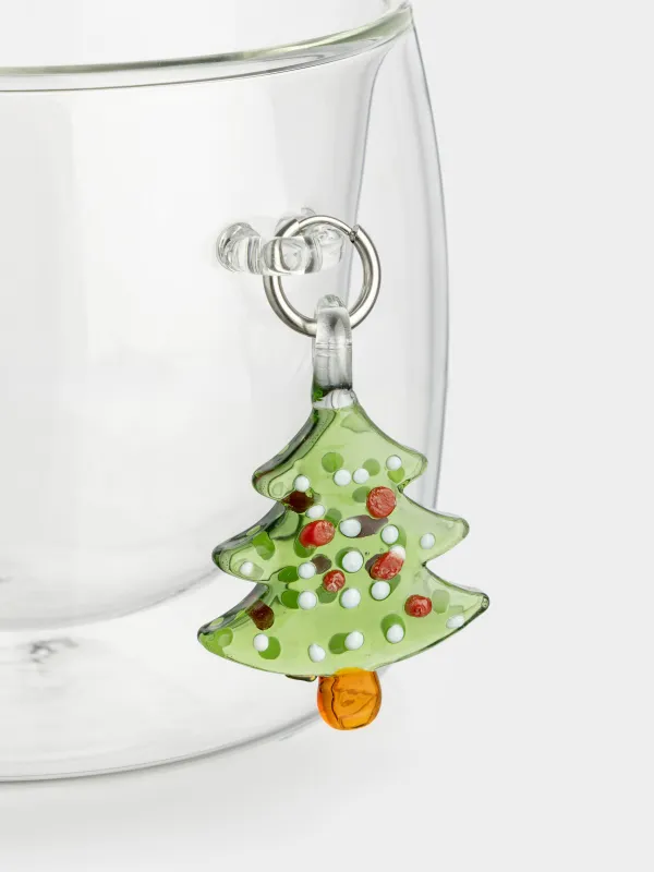 Кружка, 330 мл, стекло Б/металл, с подвеской, Елка, Air figure, image-4