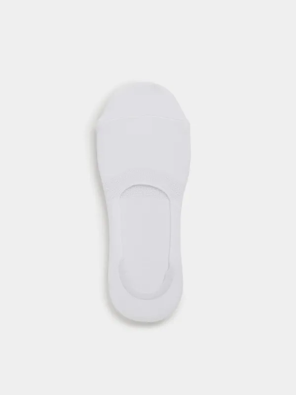 Носки-следки мужские, хлопок/полиэстер, белые, Basic, image-0