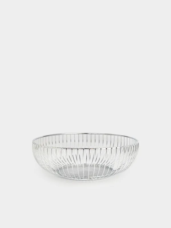 Корзина для фруктов, 25 см, металл, серебристая, Twist silver, image-0