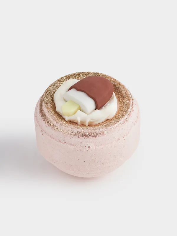 Бомбочка для ванны, 130 гр, с игрушкой, коричневая, Кокос и шоколад, Эскимо, Food spa, image-2