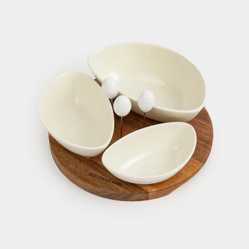 Набор для закусок, на подставке, со шпажками, Noble tree, image-4