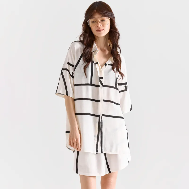 Рубашка черно-белая, Линии, Nataly