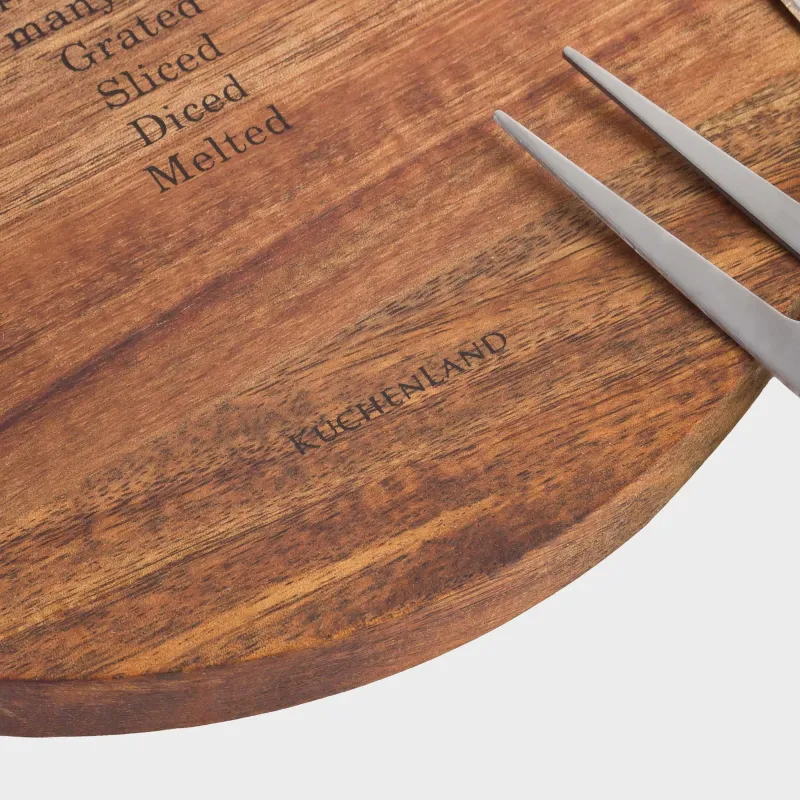 Набор для сыра, 3 пр, доска-блюдо, дерево/сталь, Noble tree, image-5