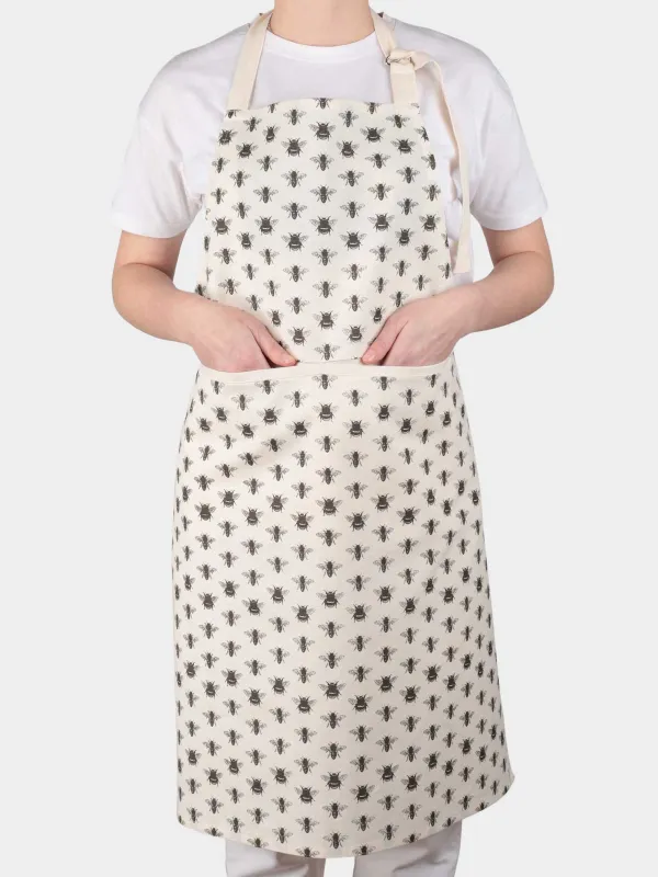 Фартук, 70х85 см, хлопок, бежевый, Пчелы, Honey, image-1