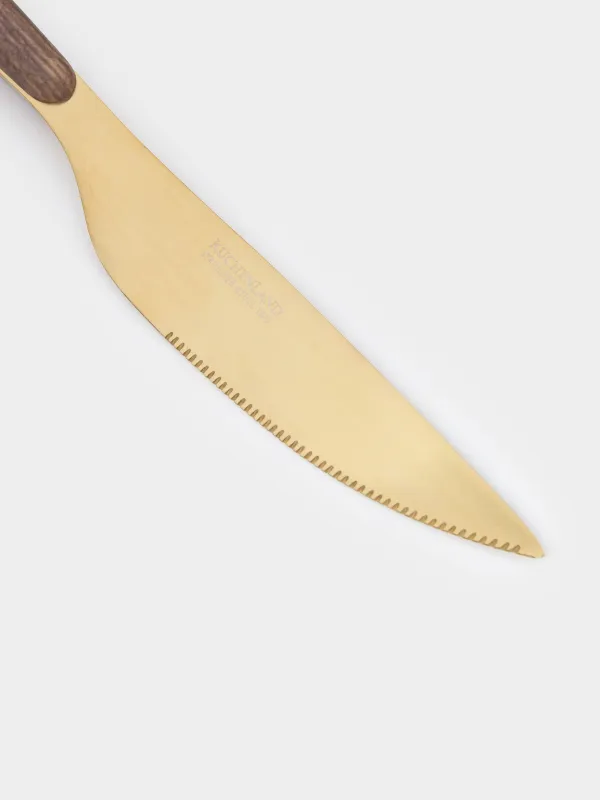 Нож столовый, 2 шт, сталь/пластик, золотисто-коричневый, матовый, Oslo gold, image-4