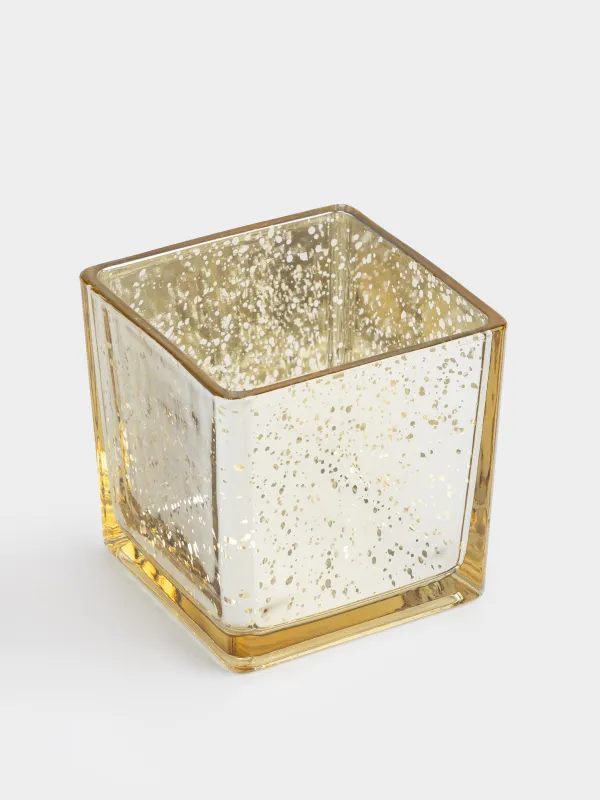 Подсвечник, 10 см, для чайной свечи, стекло, шампань, Patina, image-1