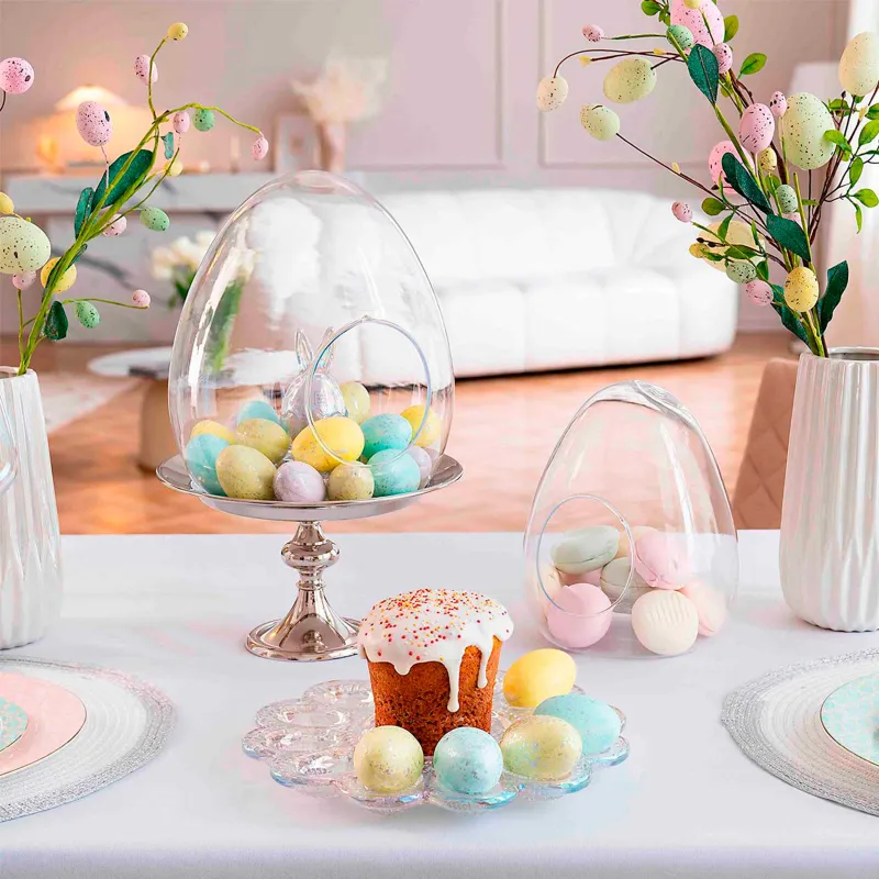 Конфетница, 19х23 см, стекло, Яйцо, Clear, image-6