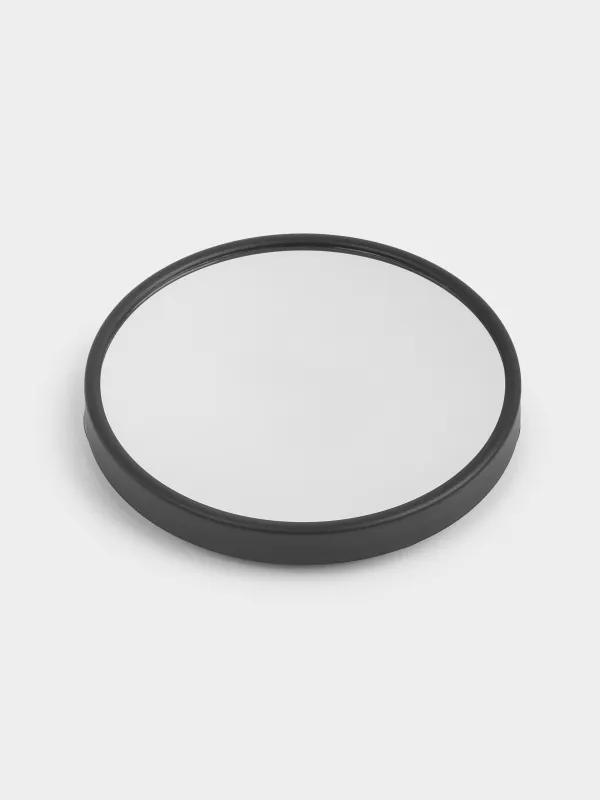 Зеркало подвесное, 13/12 см, увеличительное, на присосках, пластик, круглое, черное, Mirror, image-3