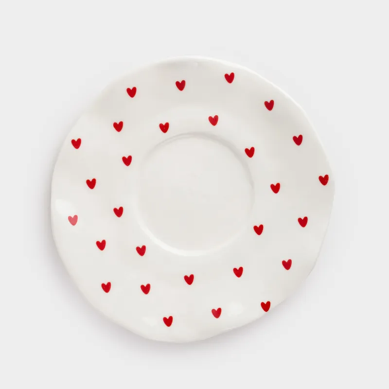 Пара чайная, 1 перс, 2 пр, 320 мл, фарфор P, молочная, Сердца, Crumple amour, image-4