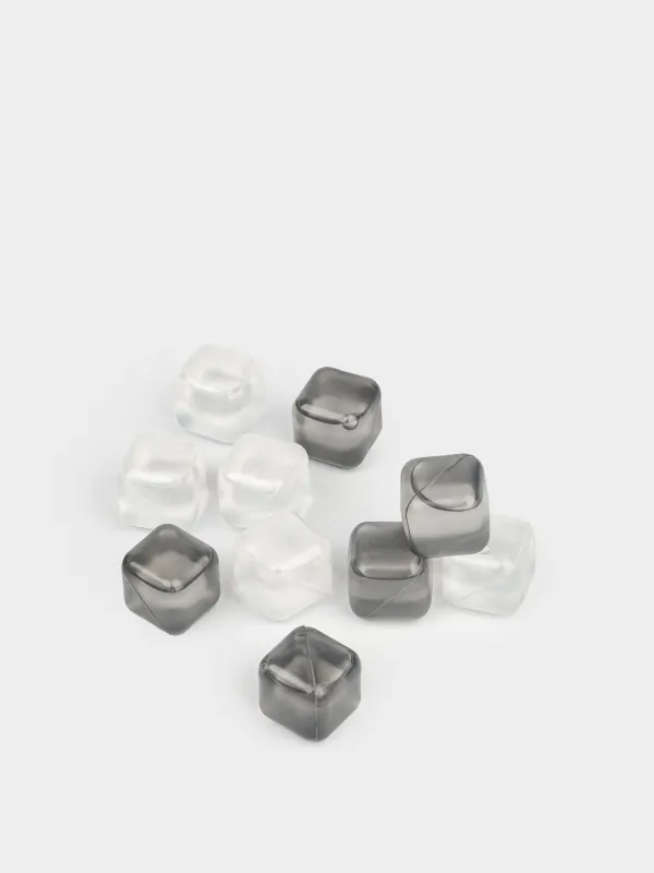 Набор кубиков для охлаждения напитков, 10 шт, пластик, белый/серый, Cool party, image-0