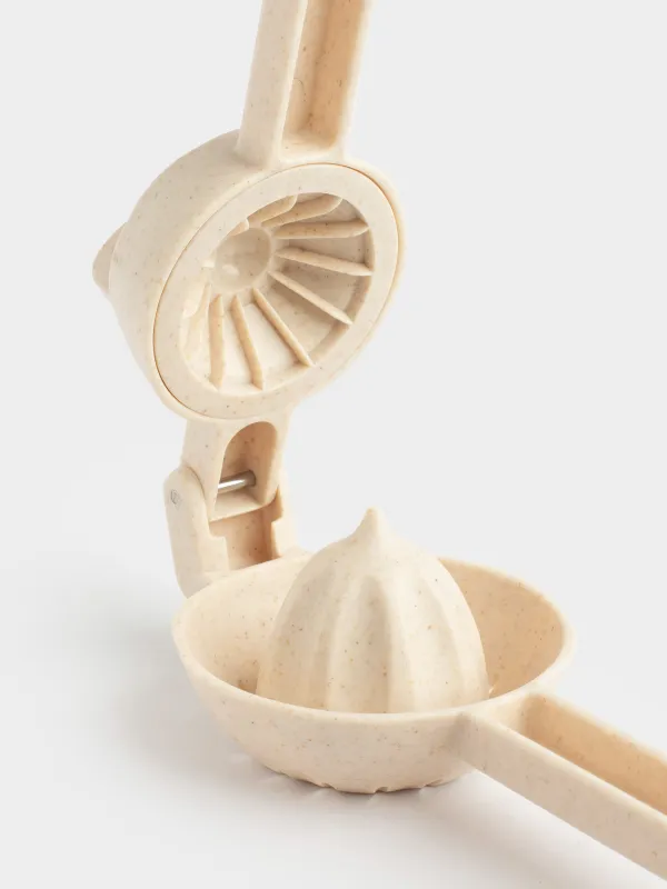 Соковыжималка для цитрусовых, 22х10 см, с ручкой, пластик, бежевая, в крапинку, Soft speckled, image-1