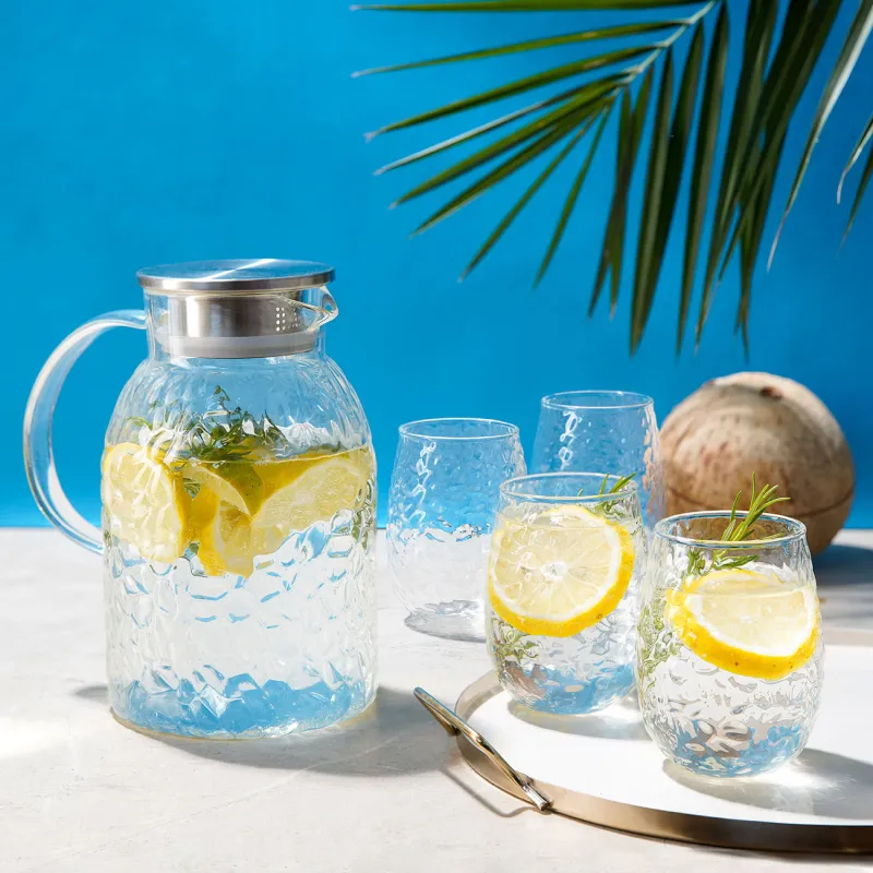 Набор для напитков, 4 перс, 5 пр, стекло Б/сталь, Litchi, image-5