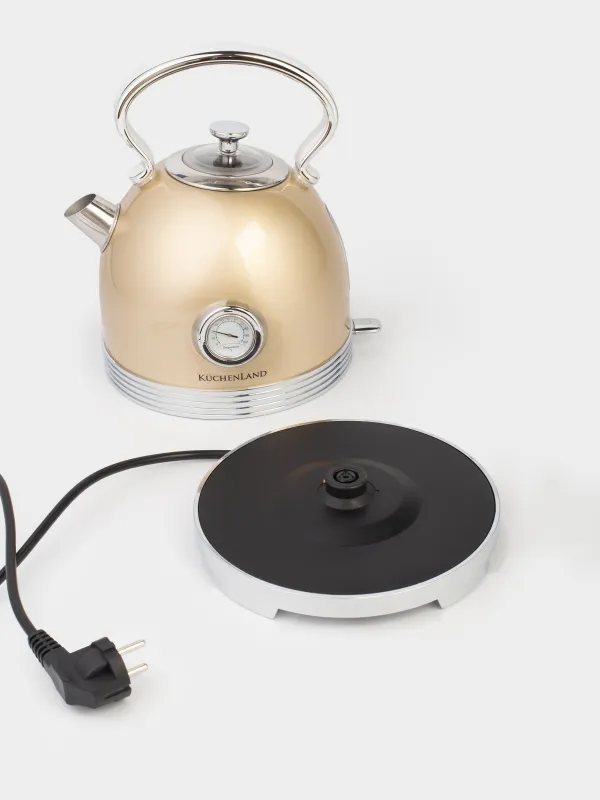 Чайник электрический, 1,7 л, 1850-2200 Вт, сталь/пластик, золотистый, Vintage kitchen, image-6