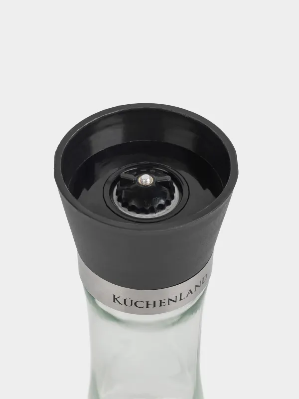 Мельница для специй, 19 см, механическая, стекло/пластик, черная, Extra-light, image-2